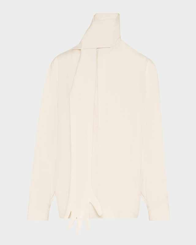 Glove Neck Scarf Shirt